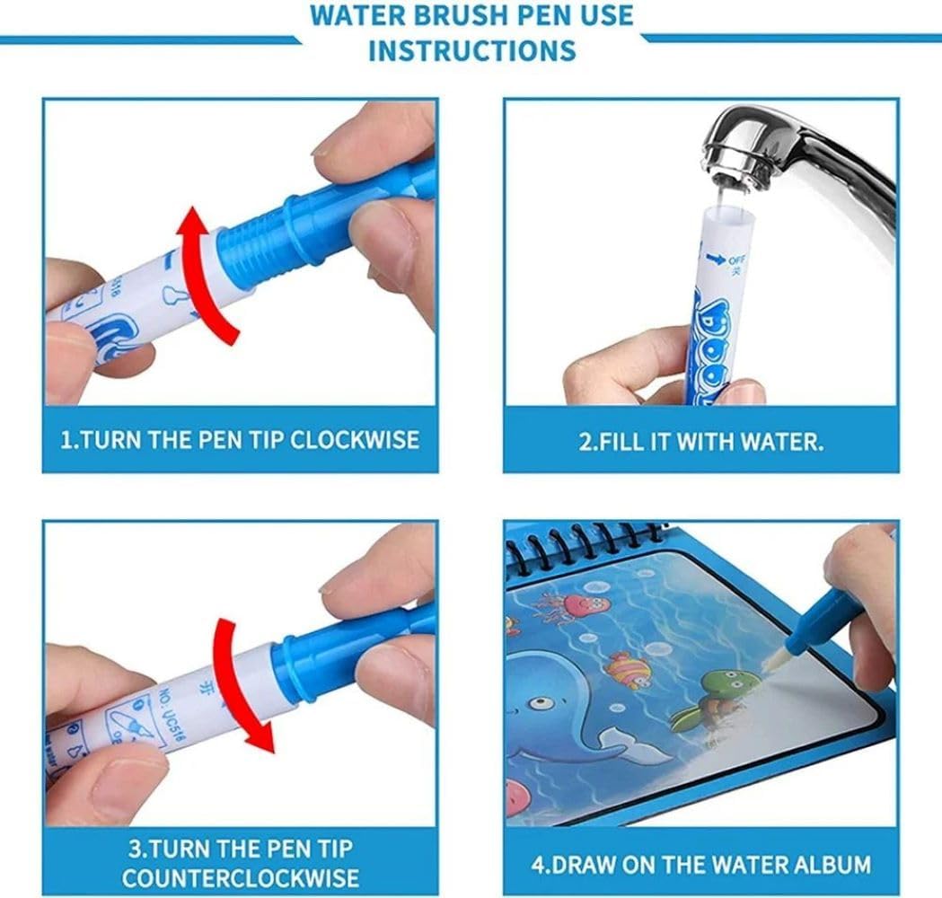 Chhota Safar Magic Water Coloring Kit (4-Pack)